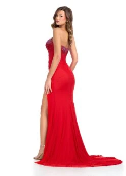 Elora Gown -Naked Dresses Store ASHLEYlauren 11904 Red Elora Evening Gown. Back