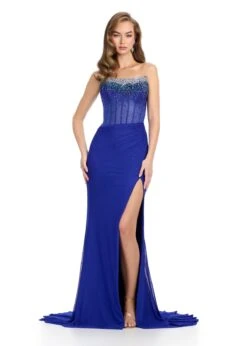 Elora Gown -Naked Dresses Store ASHLEYlauren 11904 Royal Blue Elora Evening Gown