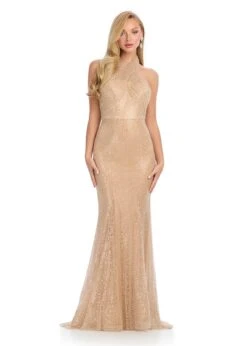 Iva Gown -Naked Dresses Store ASHLEYlauren 11922 Nude Iva Evening Gown
