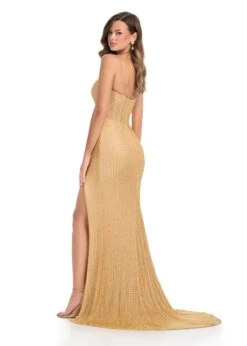 Cynthia Gown 13 Cynthia Gown -Naked Dresses Store ASHLEYlauren 11938 Gold Cynthia Evening Gown. Back