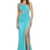 Kiri Gown -Naked Dresses Store ASHLEYlauren 11939 Aqua Kiri Evening Gown