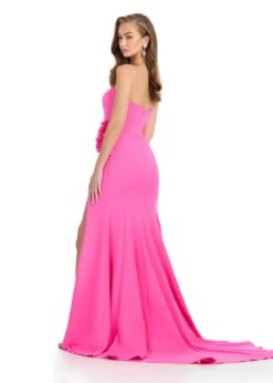 Esmerelda Gown -Naked Dresses Store ASHLEYlauren 11948 Hot Pink Esmerelda Gown. Back