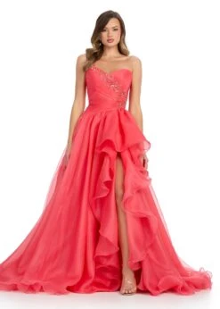 Bellina Gown 8 Bellina Gown -Naked Dresses Store ASHLEYlauren 11951 Coral Bellina Evening Gown