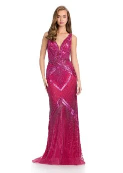 Odessa Gown -Naked Dresses Store ASHLEYlauren 11957 Fuchsia Odessa Gown