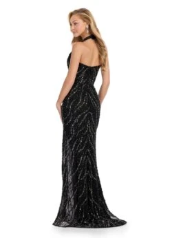Novia Gown -Naked Dresses Store ASHLEYlauren 11964 Black Novia Evening Gown. Back