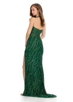 Novia Gown -Naked Dresses Store ASHLEYlauren 11964 Emerald Novia Evening Gown. Back