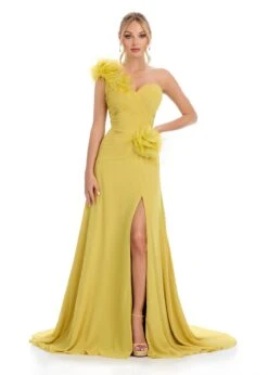Alondra Gown -Naked Dresses Store ASHLEYlauren 11969 Mustard Alondra Evening Gown