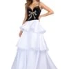 Lourdes Gown -Naked Dresses Store ASHLEYlauren 11974 Black White Lourdes Gown