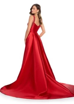 Kaleena Gown -Naked Dresses Store ASHLEYlauren 11979 Red Kaleena Evening Gown. Back