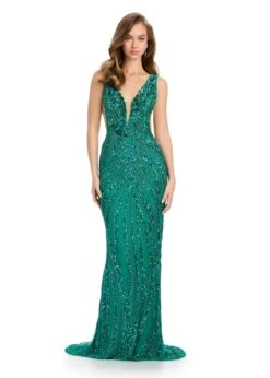 Milena Gown -Naked Dresses Store ASHLEYlauren 11980 Jade Milena Evening Gown