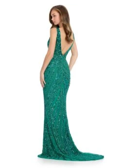 Milena Gown -Naked Dresses Store ASHLEYlauren 11980 Jade Milena Evening Gown. Back