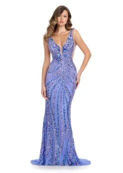 Milena Gown -Naked Dresses Store ASHLEYlauren 11980 Periwinkle Milena Evening Gown