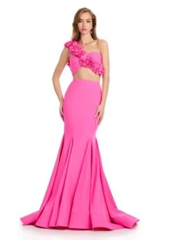 Paloma Two Piece Gown -Naked Dresses Store ASHLEYlauren 11981 Hot Pink Paloma Two Piece Gown