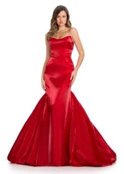 Brie Gown -Naked Dresses Store ASHLEYlauren 11996 Red Brie Evening Gown