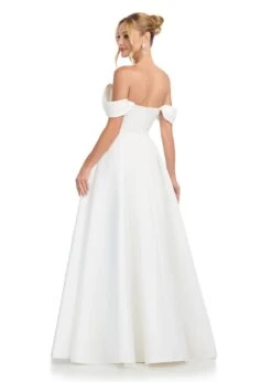 Milita Gown -Naked Dresses Store ASHLEYlauren 12017 Ivory Milita Evening Gown. Back