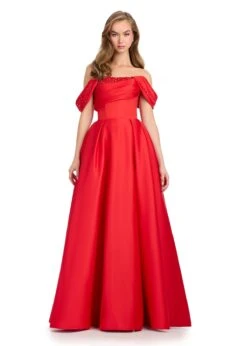 Milita Gown -Naked Dresses Store ASHLEYlauren 12017 Red Milita Evening Gown