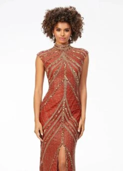 Arabella Gown -Naked Dresses Store ASHLEYlauren 1624 Amber Arabella Evening Gown.Close Up