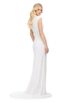 Arabella Gown -Naked Dresses Store ASHLEYlauren 1624 Ivory Arabella Evening Gown.Back