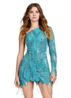 Bijou Mini Dress -Naked Dresses Store ASHLEYlauren 4563 Aqua Bijou Mini Dress