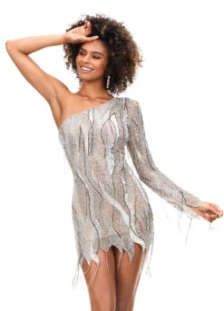 Bijou Mini Dress -Naked Dresses Store ASHLEYlauren 4563 Bijou Mini Dress. Silver