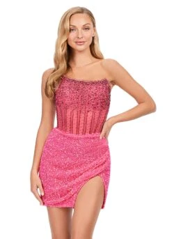 Diamond Mini Dress -Naked Dresses Store ASHLEYlauren 4564 Pink Diamond Mini Dress