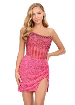 Diamond Mini Dress -Naked Dresses Store ASHLEYlauren 4564 Pink Diamond Mini Dress. Front