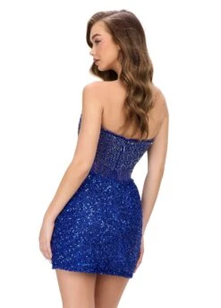 Diamond Mini Dress -Naked Dresses Store ASHLEYlauren 4564 Royal Diamond Mini Dress Back