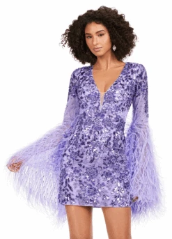Romy Mini Dress -Naked Dresses Store ASHLEYlauren 4603 Lilac Romy Mini Dress
