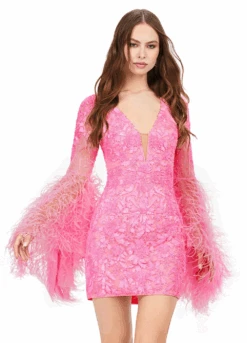 Romy Mini Dress -Naked Dresses Store ASHLEYlauren 4603 Pink Romy Mini Dress Front