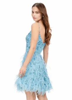 Kendall Mini Dress -Naked Dresses Store ASHLEYlauren 4604 Aqua Kendall Mini Dress. Back