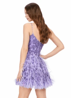 Kendall Mini Dress -Naked Dresses Store ASHLEYlauren 4604 Purple Kendall Mini Dress. Back