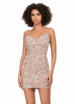 Farrah Mini Dress -Naked Dresses Store ASHLEYlauren 4605 Nude Farrah Mini Dress