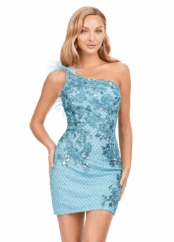 Carmen Mini Dress -Naked Dresses Store ASHLEYlauren 4612 Aqua Carmen Mini Dress