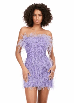 Aurora Mini Dress 26 Aurora Mini Dress -Naked Dresses Store ASHLEYlauren 4615 Lilac Aurora Mini Dress.Front