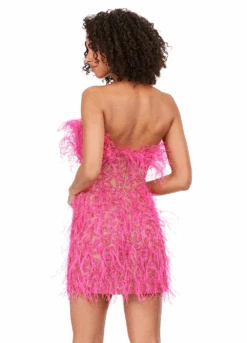 Aurora Mini Dress 28 Aurora Mini Dress -Naked Dresses Store ASHLEYlauren 4615 Pink Aurora Mini Dress.Back