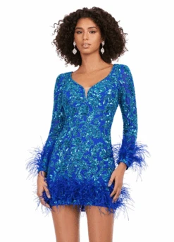 Miami Mini Dress -Naked Dresses Store ASHLEYlauren 4616 Royal Blue Miami Mini Dress.Close Up