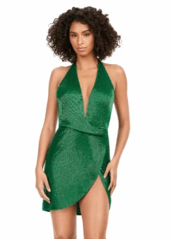Darla Mini Dress -Naked Dresses Store ASHLEYlauren 4620 Emerald Darla Mini Dress. Front