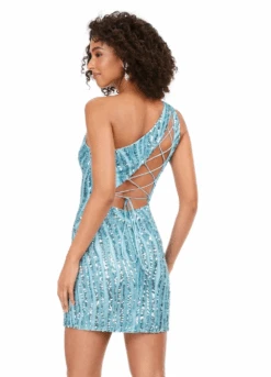 Muse Mini Dress -Naked Dresses Store ASHLEYlauren 4627 Blue Muse Mini Dress.Back