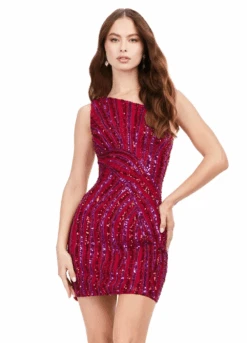 Muse Mini Dress -Naked Dresses Store ASHLEYlauren 4627 Red Muse Mini Dress. Front