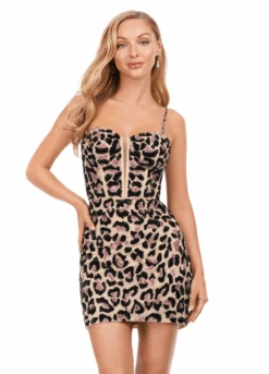 Donatella Mini Dress -Naked Dresses Store ASHLEYlauren 4631 Nude Donatella Mini Dress.Front