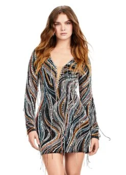 Sofija Mini Dress -Naked Dresses Store ASHLEYlauren 4658 Multi Black Sofija Mini Dress