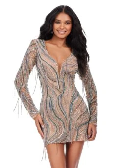Sofija Mini Dress -Naked Dresses Store ASHLEYlauren 4658 Multi Nude Sofija Mini Dress