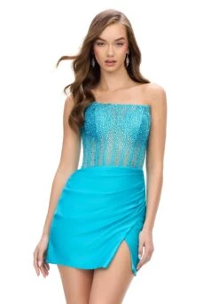 Mika Mini Dress -Naked Dresses Store ASHLEYlauren 4686 Aqua Mika Mini Dress
