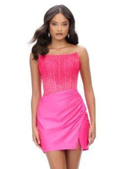 Mika Mini Dress -Naked Dresses Store ASHLEYlauren 4686 Hot Pink Mika Mini Dress