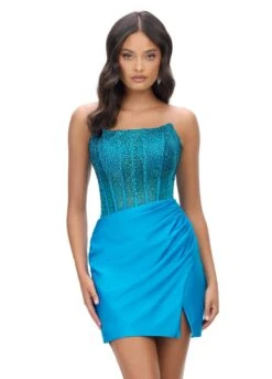Mika Mini Dress -Naked Dresses Store ASHLEYlauren 4686 Turquoise Mika Mini Dress