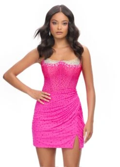 Cora Mini Dress -Naked Dresses Store ASHLEYlauren 4690 Hot Pink Cora Mini Dress