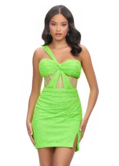 Zaria Mini Dress -Naked Dresses Store ASHLEYlauren 4694 Lime Zaria Mini Dress