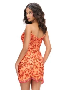 Deva Mini Dress -Naked Dresses Store ASHLEYlauren 4703 Coral Deva Mini Dress. Back