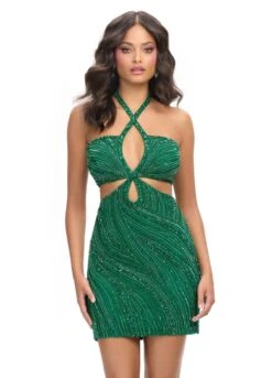 Hayati Mini Dress -Naked Dresses Store ASHLEYlauren 4751 Emerald Hayati Mini Dress