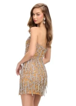 Cavalli Mini Dress -Naked Dresses Store ASHLEYlauren 4756 gold Cavalli Mini Dress. Back